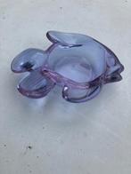 Paarse glazen asbak vis, jaren 70, Ophalen, Gebruikt, Overige kleuren, Glas