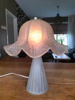 Glazen paddenstoel lamp tafellamp vintage retro, Huis en Inrichting, Gebruikt, Geen, Ophalen of Verzenden, Minder dan 50 cm