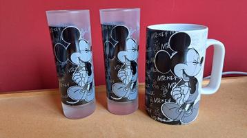 Mickey Mouse Glazen en Mok Disneyland Parijs beschikbaar voor biedingen