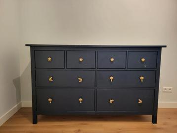 Ikea Hemnes ladekast 8 lades donkerblauw   beschikbaar voor biedingen