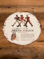 Metalen wandbord Johnnie Walker rond 20 cm, Verzamelen, Merken en Reclamevoorwerpen, Ophalen of Verzenden, Zo goed als nieuw, Reclamebord