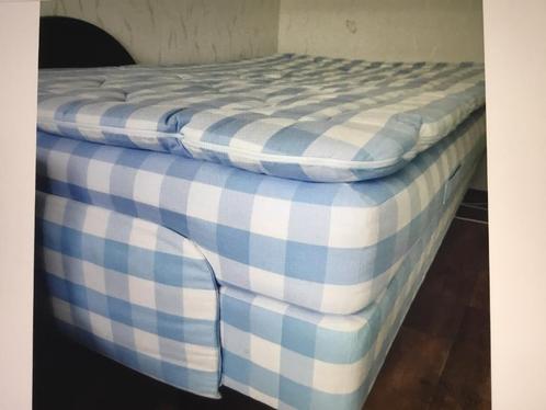 Hastens bed 120 breed, Huis en Inrichting, Slaapkamer | Boxsprings, Zo goed als nieuw, 120 cm, 200 cm, Eenpersoons, Wit, Blauw