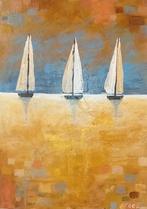 Schilderij: Zeilboten in rustig vaarwater, Ophalen of Verzenden
