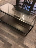 Glazen Salontafel Industrieel Design, Huis en Inrichting, Tafels | Salontafels, Ophalen, Gebruikt, 100 tot 150 cm, Glas