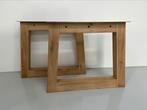 Eiken houten tafelpoten set eiken trapezius eiken u-poot set, Ophalen