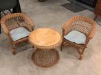 Kinder rotan setje stoeltje tafeltje kinderkamer, Ophalen, Zo goed als nieuw, Tafel(s) en Stoel(en)