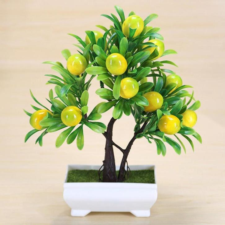 Kunst Mini Citroenboom Inclusief Pot / Citroen Kunstplant, Huis en Inrichting, Woonaccessoires | Kunstplanten en Kunstbloemen