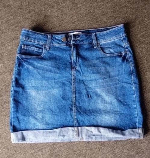 manguun midi spijker rok, Kleding | Dames, Rokken, Zo goed als nieuw, Maat 38/40 (M), Blauw, Knielengte, Ophalen of Verzenden