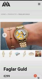 Ava faglar verguld horloge goudkleurig vogeltje zgan, Overige merken, Staal, Staal, Polshorloge