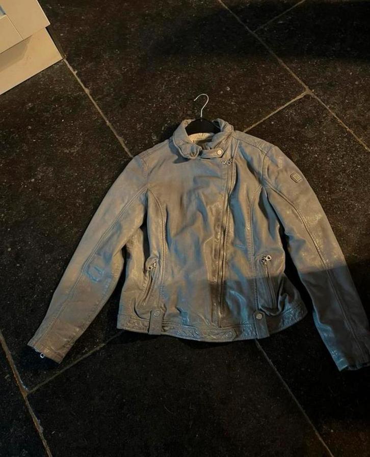 Gipsy leren jas XXL, Kleding | Dames, Jassen | Winter, Gedragen, Maat 46/48 (XL) of groter, Grijs, Ophalen of Verzenden