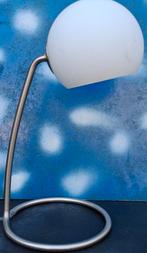 Tafellamp Eyeball. Verchroomd/wit glas.  34 cm., Huis en Inrichting, Lampen | Tafellampen, Ophalen, Post modern, Minder dan 50 cm