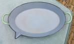 FE BELGIUM mos groen gietijzer ovenschaal 30 cm (G132), Huis en Inrichting, Gebruikt, Gietijzer, Ophalen of Verzenden, Keramische plaat