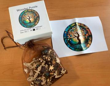 Houten puzzel boom A4 formaat beschikbaar voor biedingen