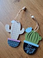 LEUKE HOUTEN CACTUS DECORATIE, Ophalen of Verzenden