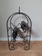 Metalen vintage wijnrek 6 flessen 57 cm, Huis en Inrichting, Woonaccessoires | Wijnrekken, Ophalen of Verzenden, Zo goed als nieuw