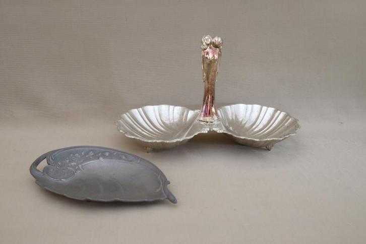 vide poche en tafelstuk Art nouveau  antiek, Antiek en Kunst, Curiosa en Brocante, Ophalen of Verzenden