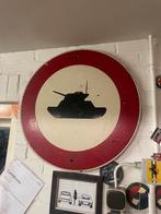 Oud Verkeersbord: Verboden voor Tanks!, Antiek en Kunst, Ophalen of Verzenden