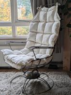 Stoere vintage fauteuil, Ophalen, Gebruikt, Minder dan 75 cm, 50 tot 75 cm