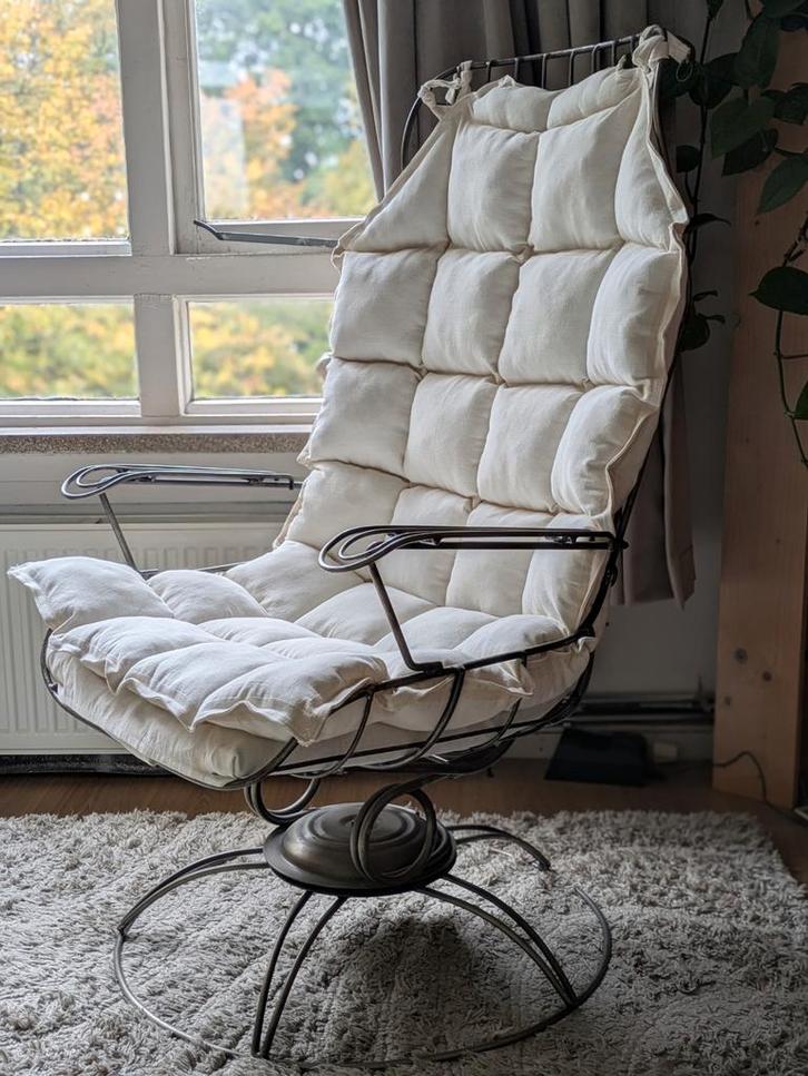 Stoere vintage fauteuil, Huis en Inrichting, Fauteuils, Gebruikt, 50 tot 75 cm, Minder dan 75 cm, Ophalen