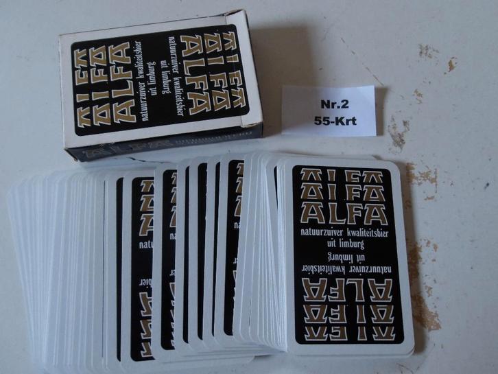 ALFA bier speelkaarten (nr.2) 55-krt, Verzamelen, Biermerken, Nieuw, Overige typen, Overige merken, Ophalen of Verzenden