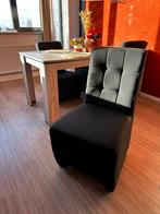 4 Zwarte HACO Eetkamerstoelen - Zeer Goede Kwaliteit, Huis en Inrichting, Stoelen, Ophalen, Zwart, Zo goed als nieuw, Vier