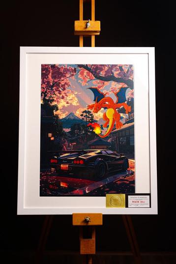 exclusief kunstwerk van Death NYC (Pokémon x Lamborghini) beschikbaar voor biedingen