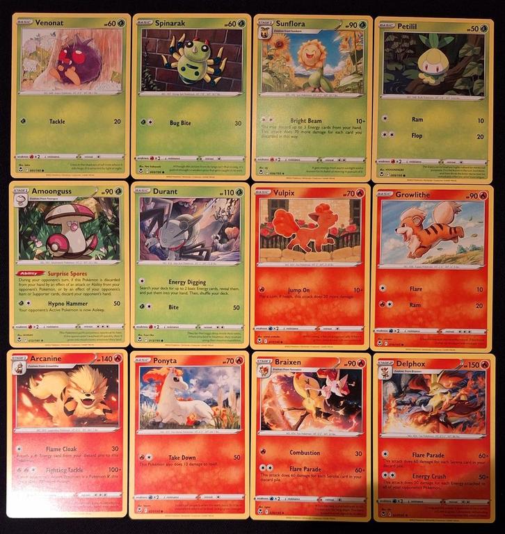 Silver Tempest Common/Uncommon Divers, Hobby en Vrije tijd, Verzamelkaartspellen | Pokémon, Zo goed als nieuw, Meerdere kaarten
