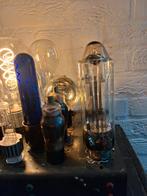 Vintage Industriële Upcycled Lamp, Gebruikt, Upcycled repurpost, Ophalen of Verzenden, Glas