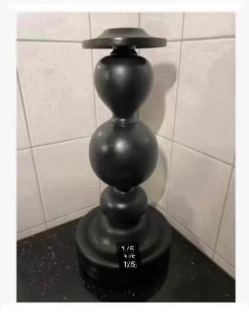 Hout Brocante zwaar hoedenstandaard 44 cm/ voet 21 cm dorsn beschikbaar voor biedingen