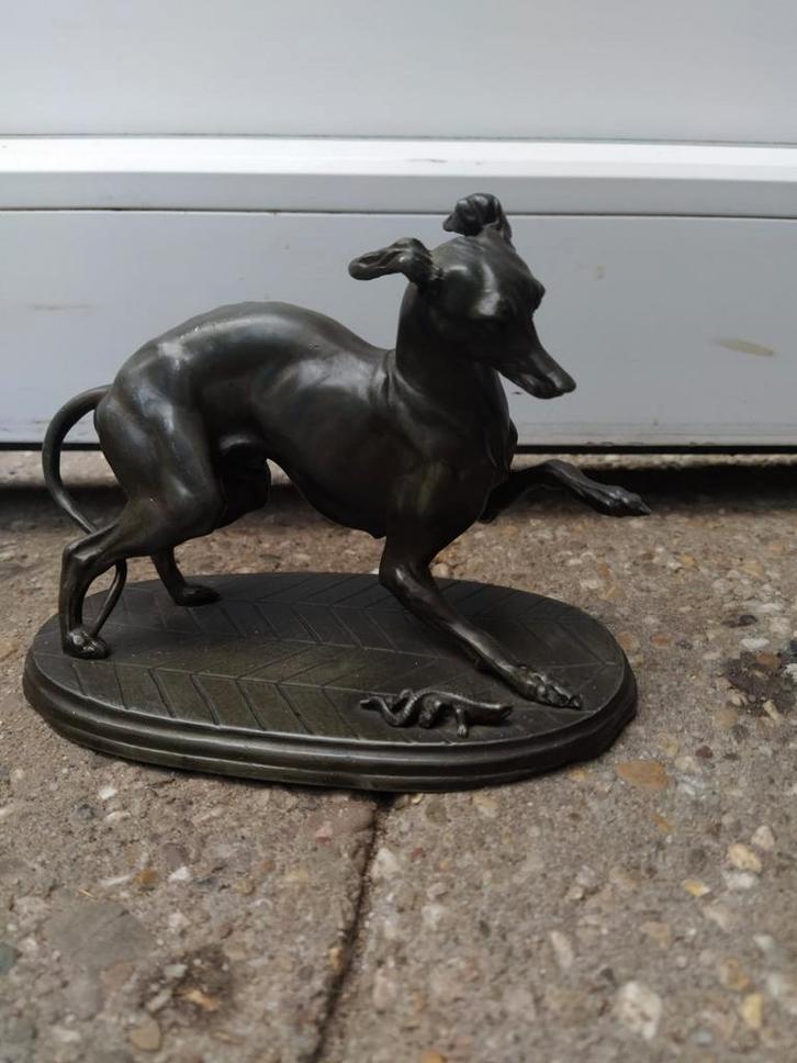 Antiek Hondenbeeld, ca. 1870, Antiek en Kunst, Kunst | Beelden en Houtsnijwerken, Verzenden