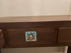 Kersenhouten sidetable met tegeltjes details, Huis en Inrichting, Ophalen, Minder dan 50 cm, Gebruikt, 100 tot 150 cm
