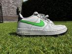 Nike Air Force 1 sneakers maat 36 - wit met groen, Gebruikt, Jongen of Meisje, Schoenen, Ophalen of Verzenden