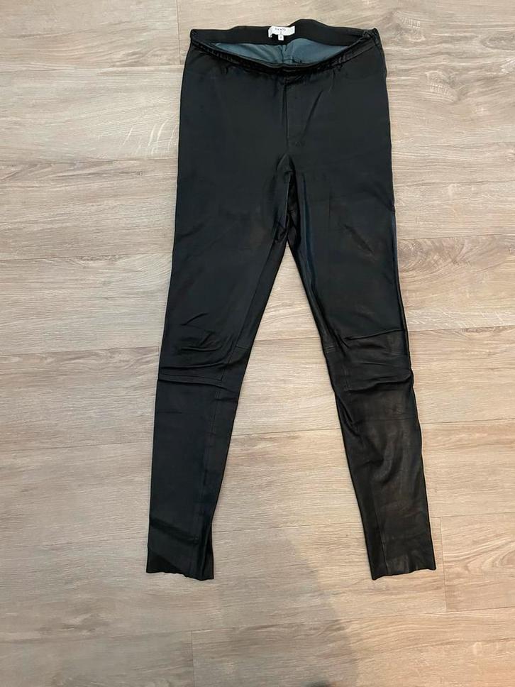 Dante Zwarte Leren Legging - Maat L (4), Kleding | Dames, Broeken en Pantalons, Gedragen, Maat 42/44 (L), Zwart, Lang, Verzenden