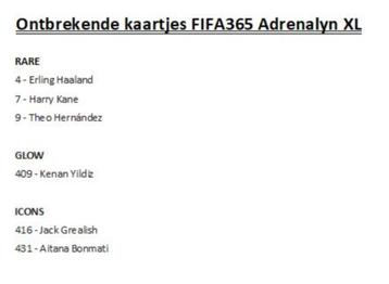 GEZOCHT Fifa 365 Adrenalyn XL 2025 voetbalkaarten Panini beschikbaar voor biedingen