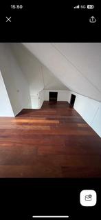 Iroko (Kambala) parket vloer, ca 23m2  (of Jatoba ?), Doe-het-zelf en Verbouw, Vloerdelen en Plavuizen, Gebruikt, 10 m² of meer