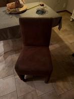 6 Keukentafel Stoelen (2 met defect), Ophalen, Gebruikt, Bruin, Stof