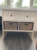 Commode whitewash - Bopita- met rieten mandjes, Ophalen, Gebruikt, 100 tot 150 cm, Met lade(s)
