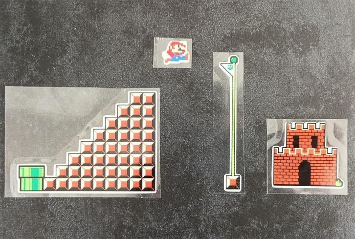 4x MARIO BROS NES vinyl decal sticker voor o.a Bartop, Verzamelen, Stickers, Nieuw, Verzenden