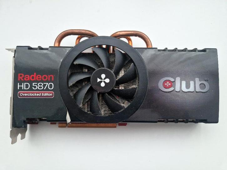 Radeon HD5870 Club Overclocked Edition videokaart, Computers en Software, Videokaarten, Gebruikt, AMD, PCI-Express 4.0, GDDR6