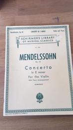 Mendelssohn opus 64 concerto in E minor viool en piano, Muziek en Instrumenten, Bladmuziek, Piano, Ophalen of Verzenden, Zo goed als nieuw