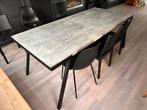 Industriële, design eettafel | beton met staal, Ophalen, 200 cm of meer, 50 tot 100 cm, Zo goed als nieuw