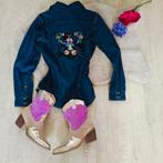 Jeans blouse size S/M, Ophalen of Verzenden, Zo goed als nieuw, Blauw