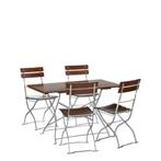 Franse bistro klaptafels, horeca vintage terrasstoelen  841, 60 cm of meer, Gebruikt, Ophalen of Verzenden, Hout