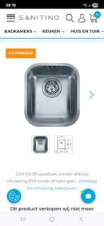 Nieuwe Franke Spoelbak GAX 110-30 RVS, Minder dan 50 cm, Nieuw, Ophalen of Verzenden, Minder dan 100 cm