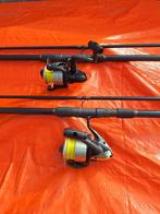 2 Handgebouwde Meerval Hengels + Shimano Sahara Molens, Ophalen, Gebruikt, Werphengel