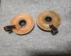 11x Houten dinerkaarsenhouder, Bruin, Ophalen of Verzenden, Zo goed als nieuw, Hout