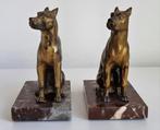 art deco Franse boekensteunen met Deense Dogs honden, Antiek en Kunst, Ophalen of Verzenden