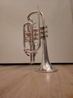 Cornet Kanstul, Muziek en Instrumenten, Blaasinstrumenten | Trompetten, Ophalen of Verzenden, Gebruikt, Bes-trompet, Met koffer