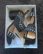 Dorothy Perkins sandalen met hak zwart leer maat 40, nieuw, Zwart, Nieuw, Dorothy Perkins, Sandalen of Muiltjes