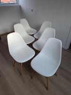 6x witte kuipstoeltjes, Huis en Inrichting, Stoelen, Ophalen of Verzenden, Zo goed als nieuw, Wit, Vijf, Zes of meer stoelen